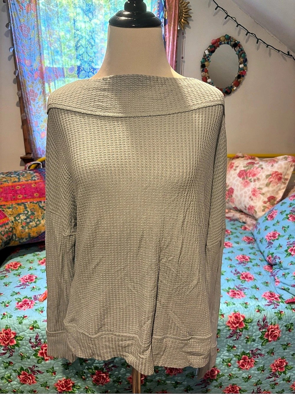 LUCKY BRAND Women's Off-Shoulder Sweater in light blue